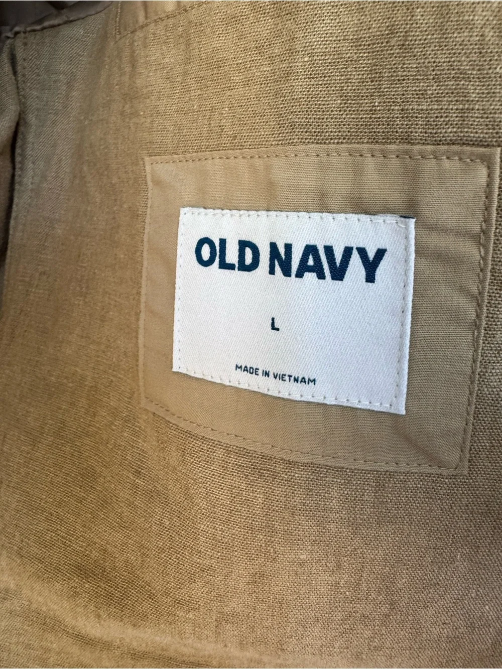 Old Navy Light Beige Linen-Blend Sport Coat Jacket Size Large
